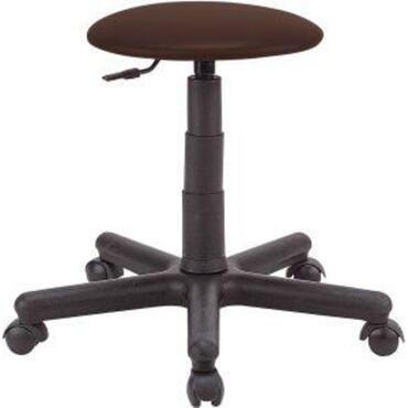 Swivel stool without foot ring imitation leather